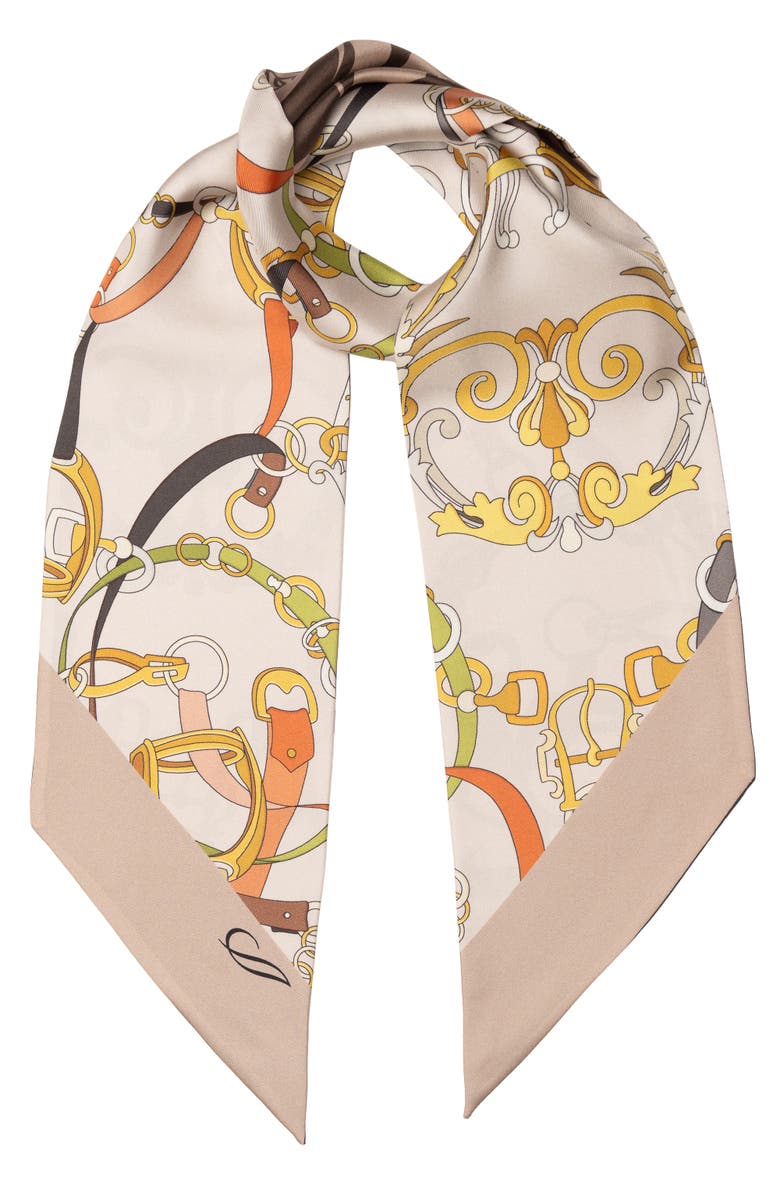 Elizabetta Silvia - Skinny Silk Scarf for Women, Alternate, color, Caffè Latte