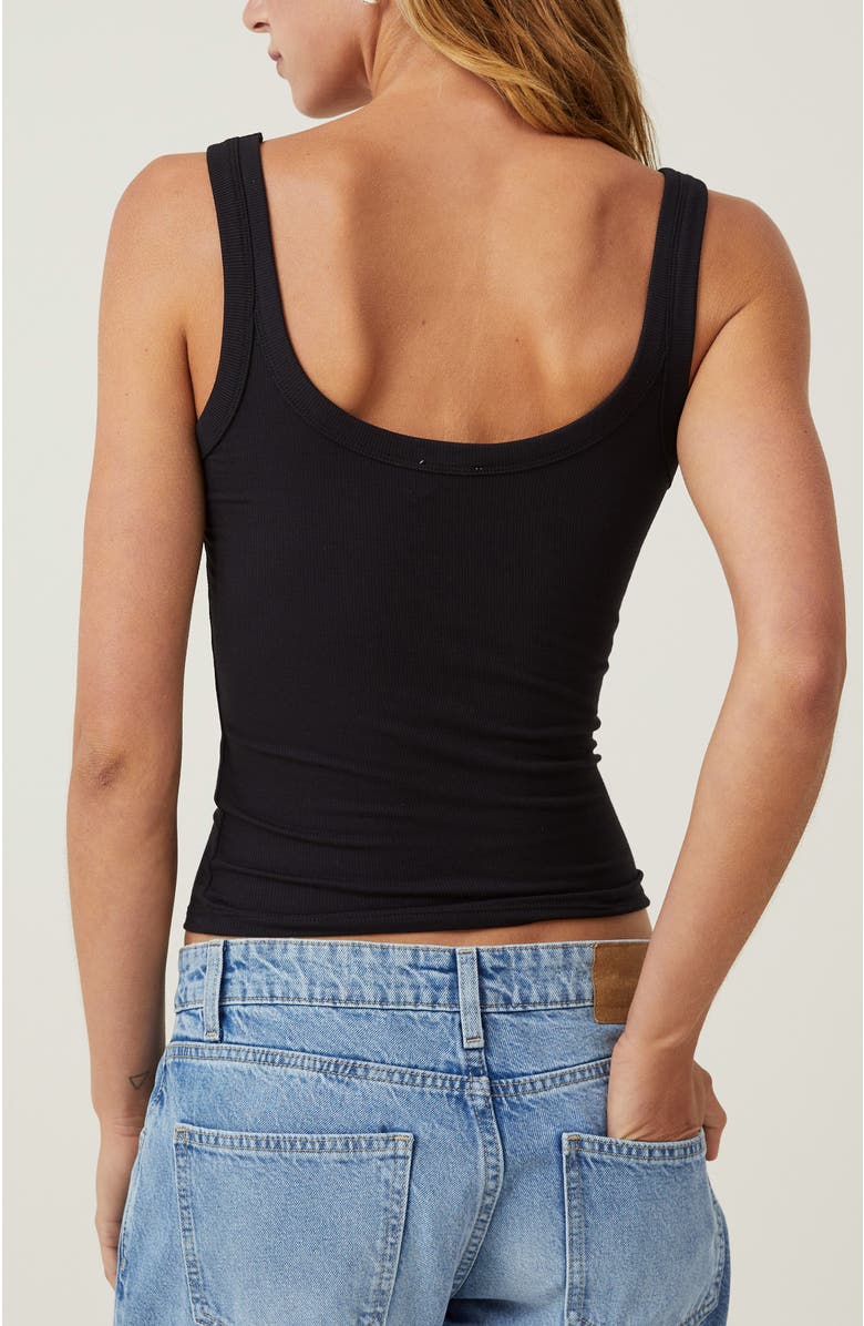 Cotton On Women's Staple Rib Double Scoop Tank, Alternate, color,