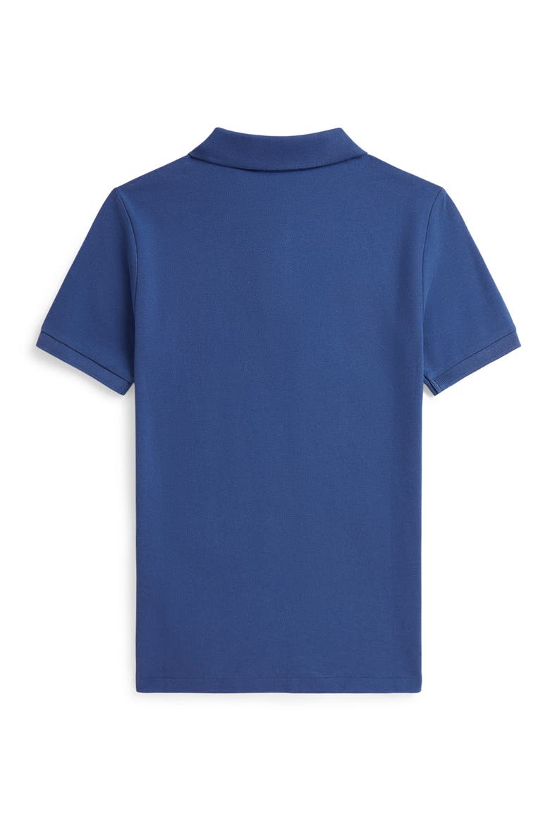 Kids' Cotton Piqué Polo, Alternate, color, DUSTY AZURE