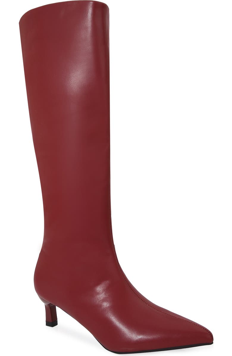 BERNESS Samara Kitten Heel Knee High Boot, Main, color, Burgundy