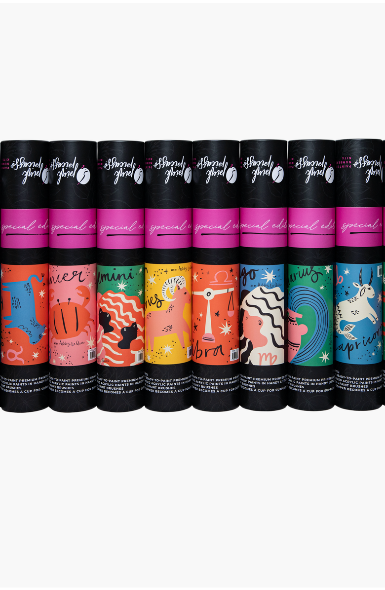 Pink Picasso Kits Special Edition Zodiac Capricorn Paint by Numbers Kit, Alternate, color, Dark Teal / Blue