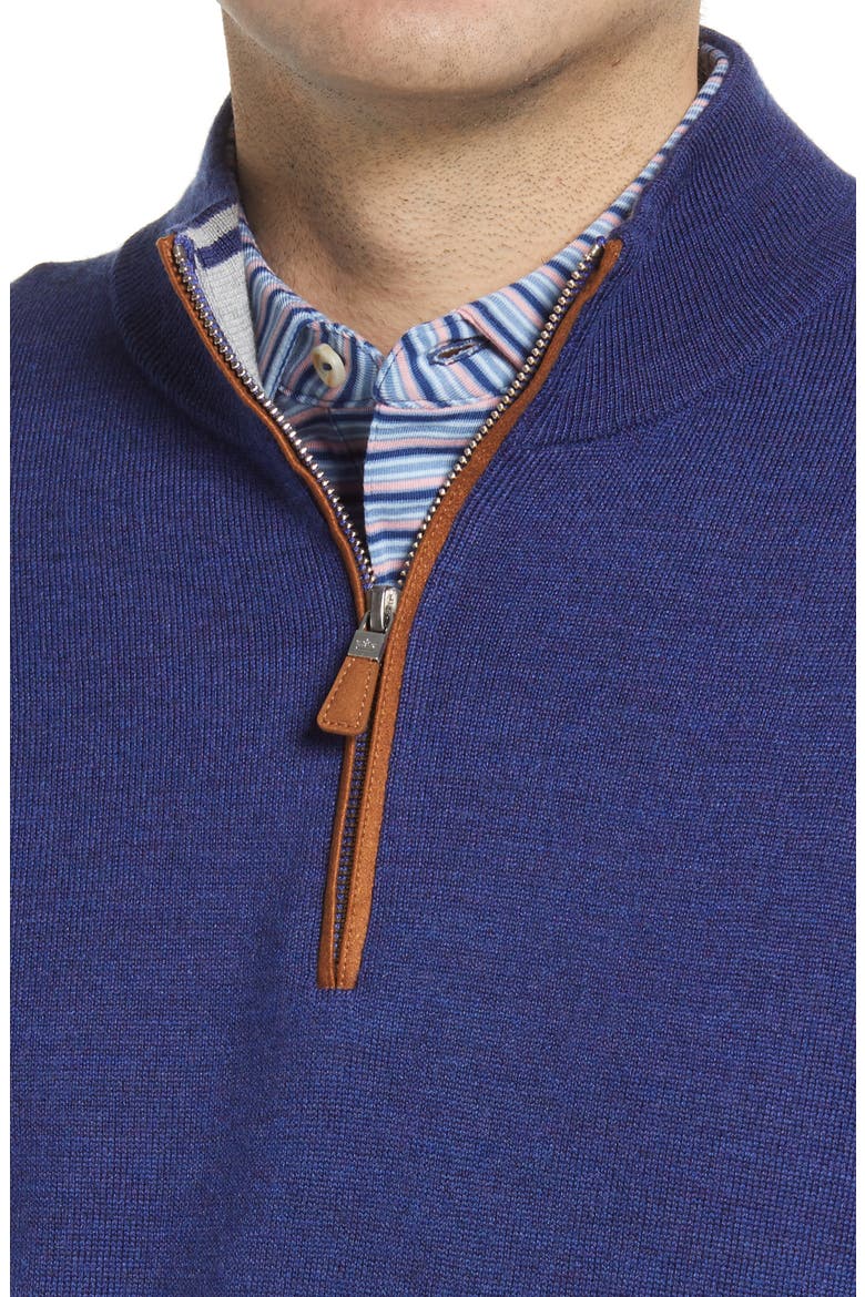 Crown Regular Fit Quarter Zip Pullover, Alternate, color, GLACIER BLUE