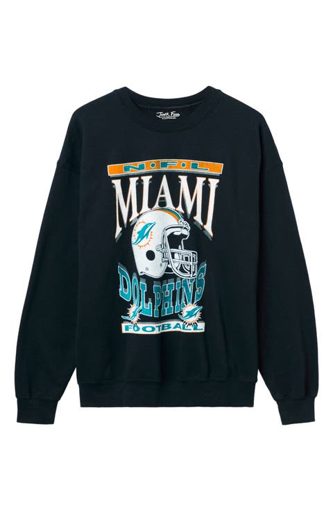 Miami Dolphins Helmet Flea Market Crewneck Sweatshirt