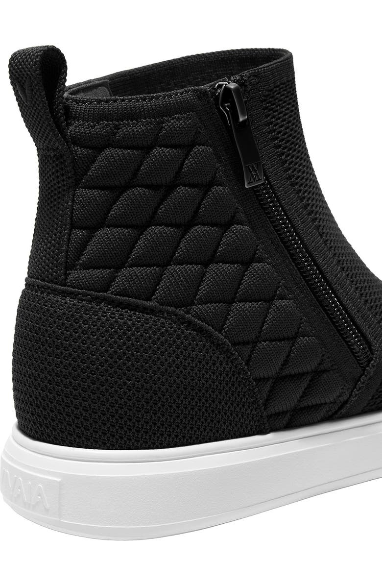 VIVAIA Round-Toe Hidden Wedge Sneakers, Alternate, color, Black
