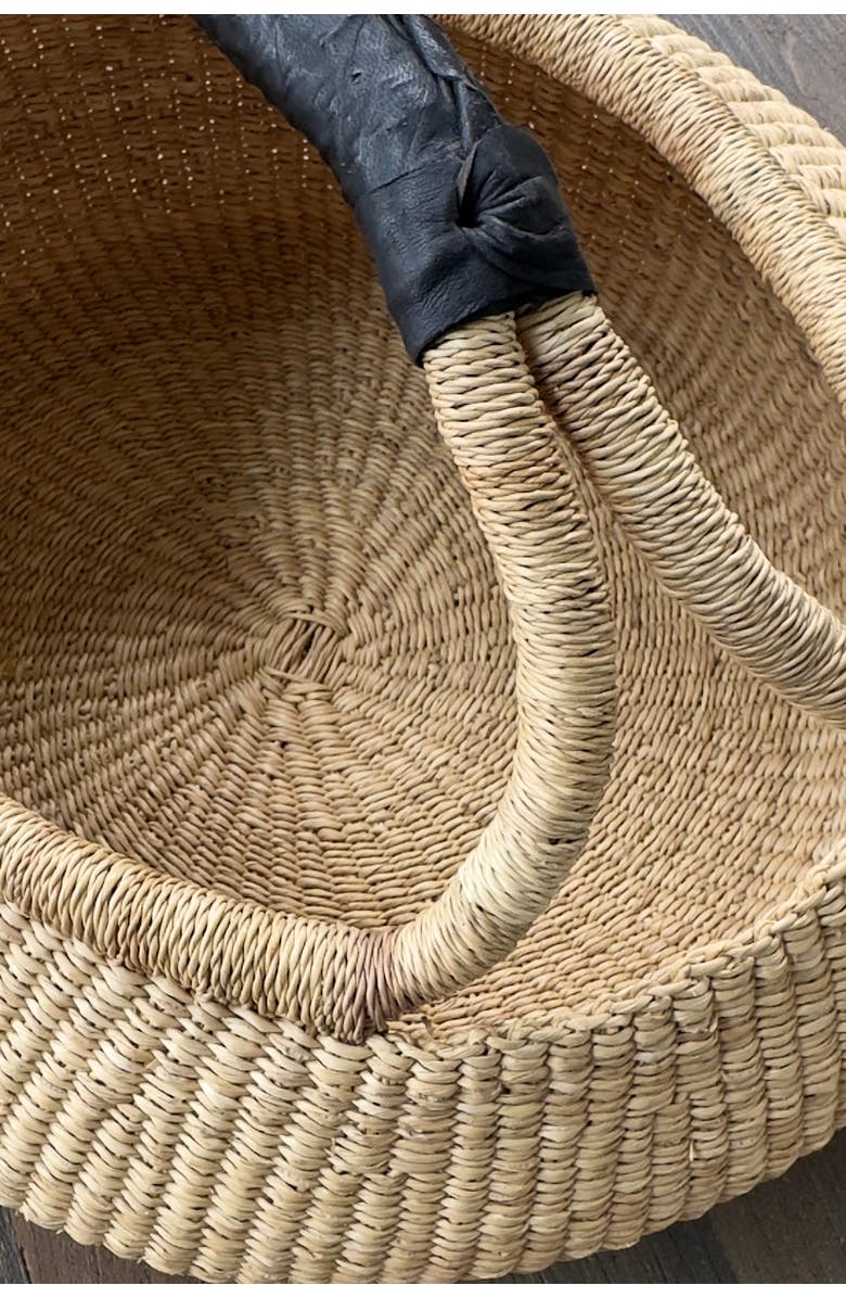 Mbare Handwoven Double Weave Kettle Basket, Alternate, color, Natural