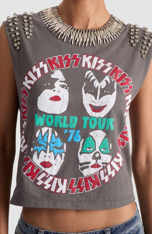 Alice And Olivia Micah Embellished Muscle Tee In Multi