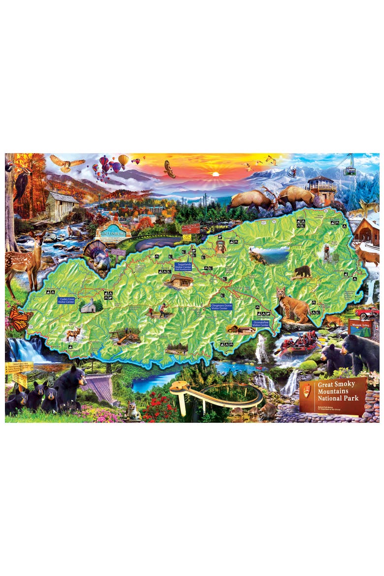 Great Smoky Mountains 1000 Piece Puzzle, Alternate, color, Multicolor