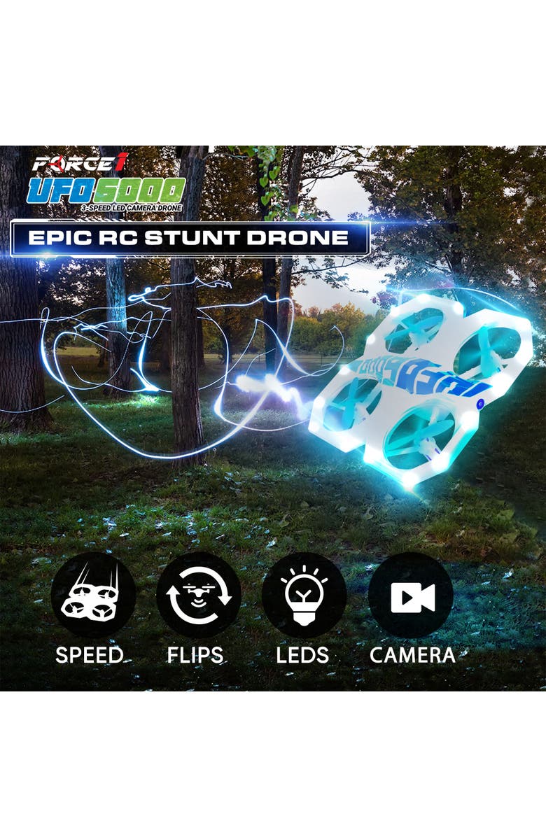 Force1 UFO 6000 Mini RC Stunt Aerial Drone, Alternate, color, White