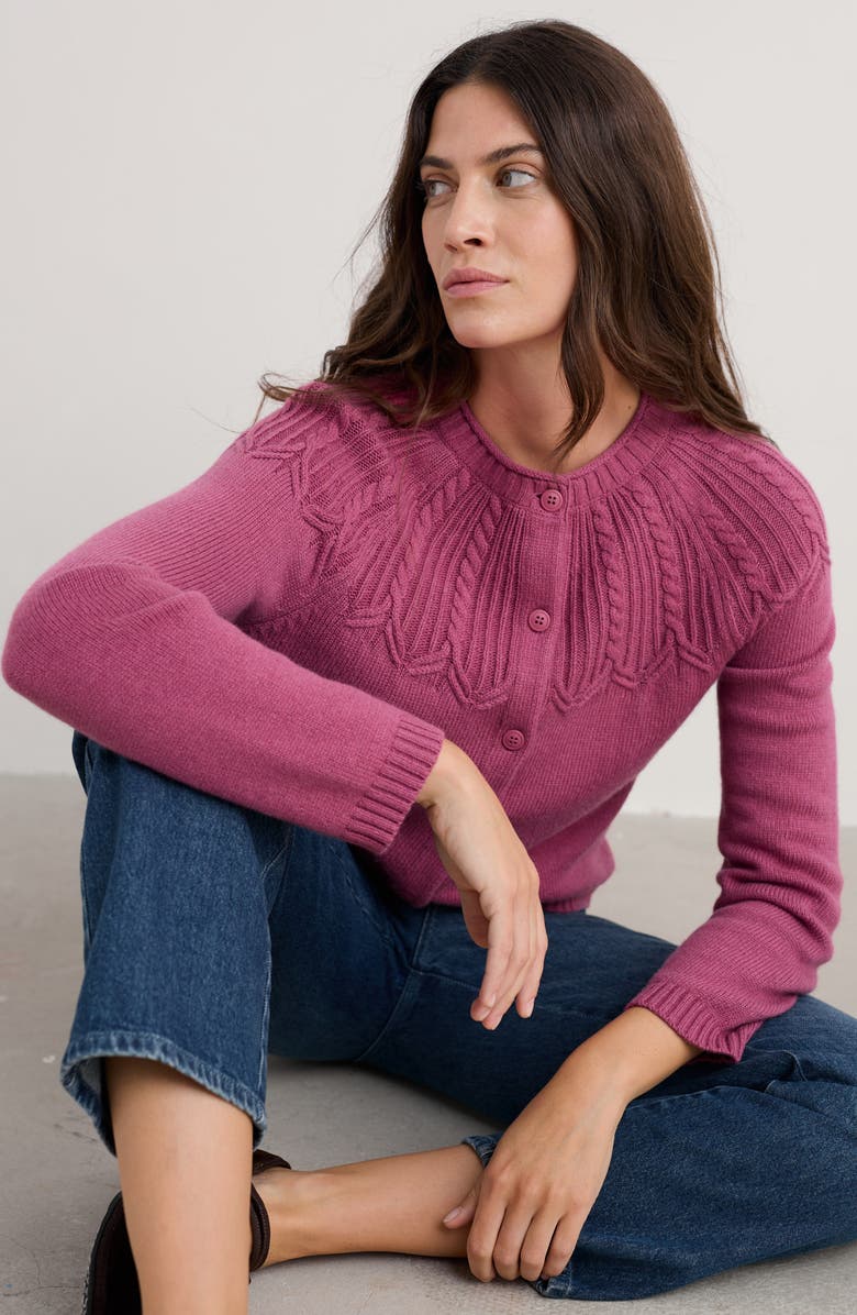 Seasalt Cornwall Sand Song Cardigan, Alternate, color, Knit Melange Rosa