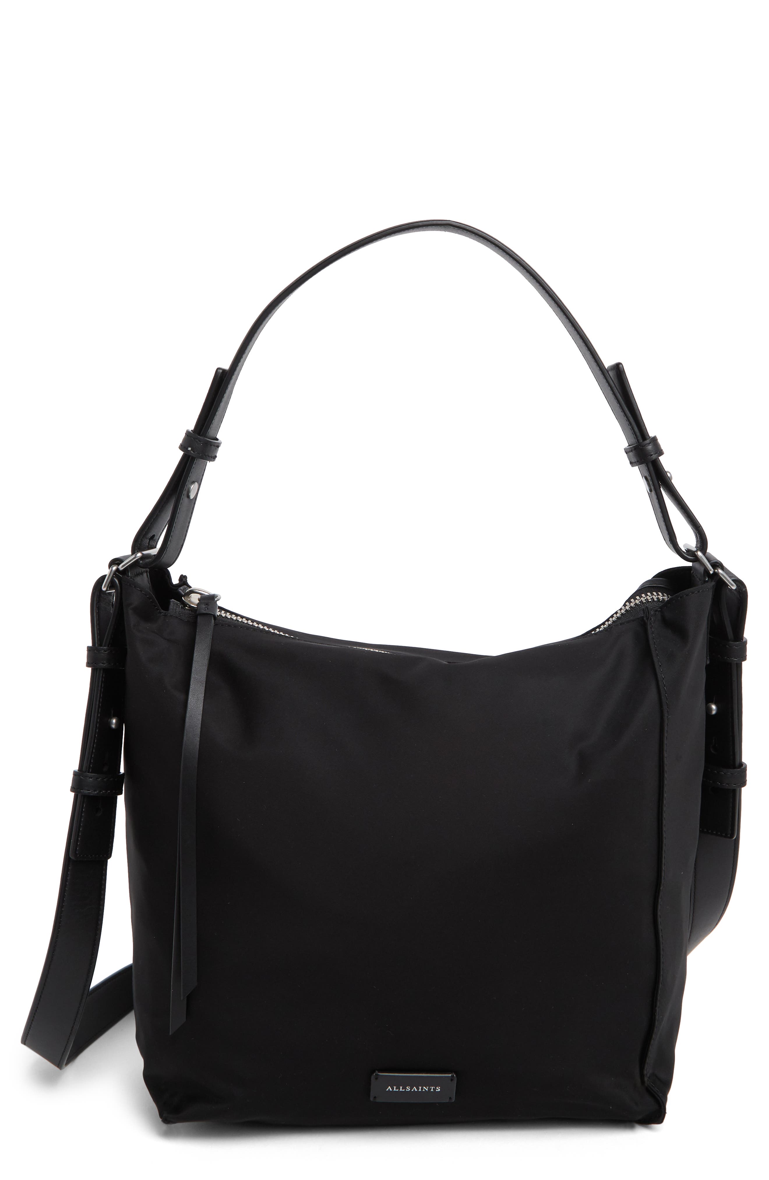 AllSaints Nilo Kita Nylon Shoulder Bag, Main, color, 