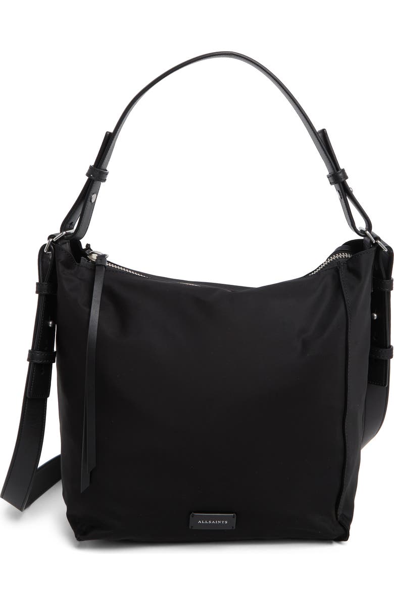 AllSaints Nilo Kita Nylon Shoulder Bag, Main, color,