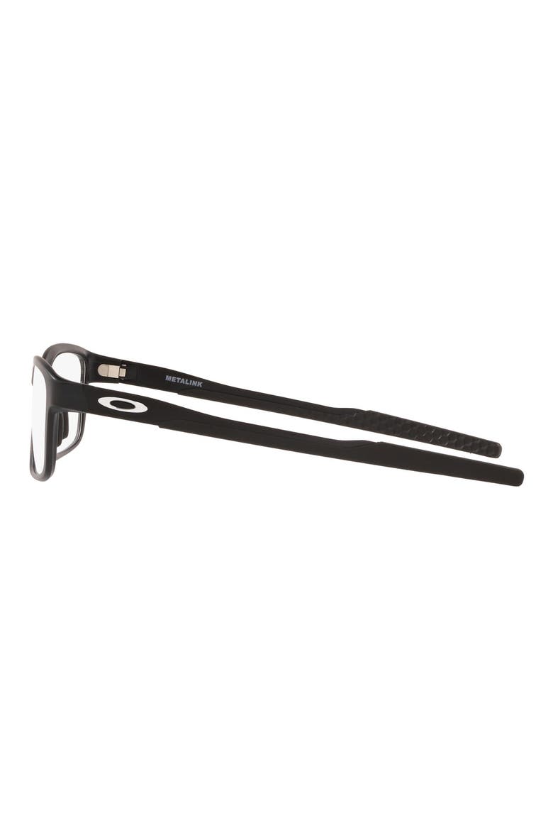 Metalink 55mm Rectangle Optical Glasses, Alternate, color, BLACK