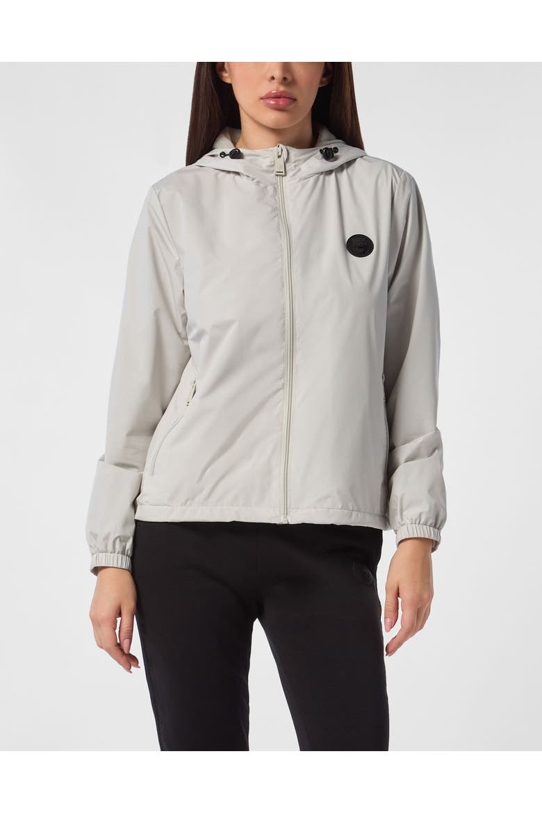 Hooded Lightweight Running Jacket Ls Women, Main, color, lightgrey