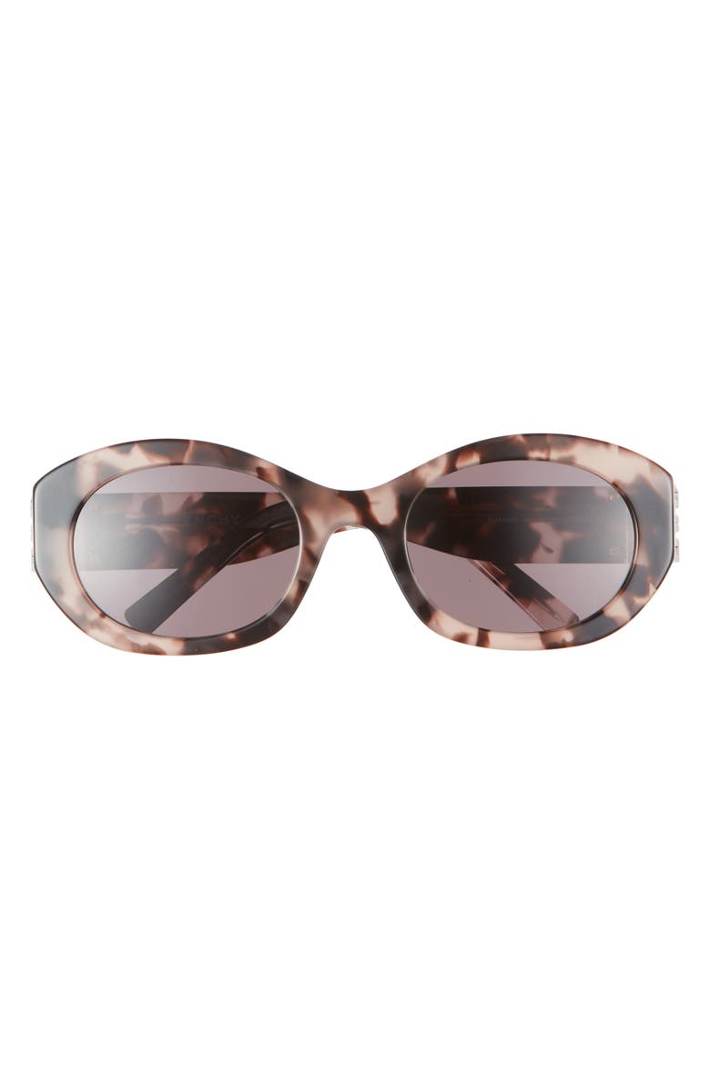 Givenchy 4G Oval Sunglasses, Main, color, Havana / Roviex
