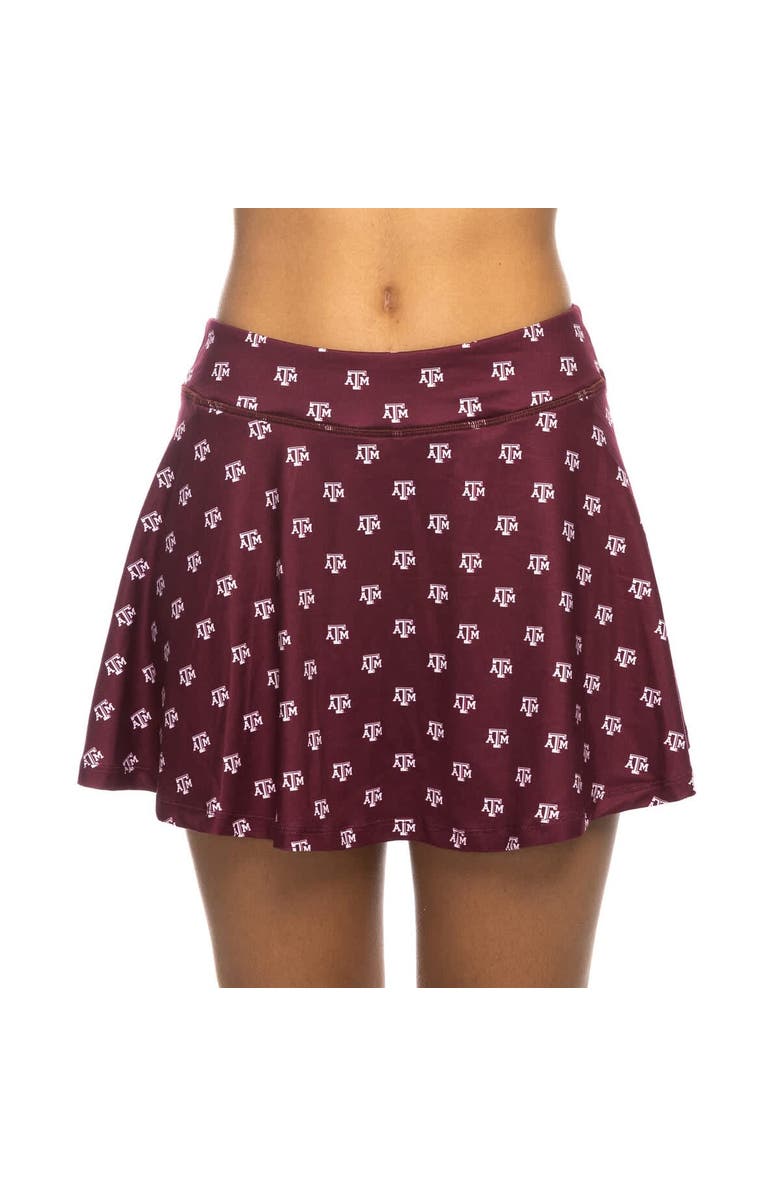 ZOOZATZ Women's ZooZatz Maroon Texas A&M Aggies All-Over Print Flowy Skort, Main, color, Maroon