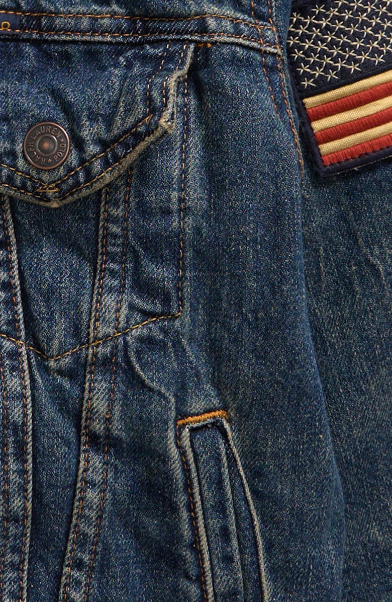 Polo Ralph Lauren Kids' Fleece Lined Denim Trucker Jacket, Alternate, color,