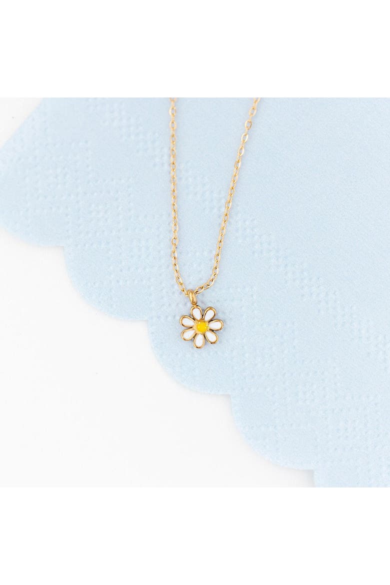 Daisy Pendant Necklace, Alternate, color, Gold