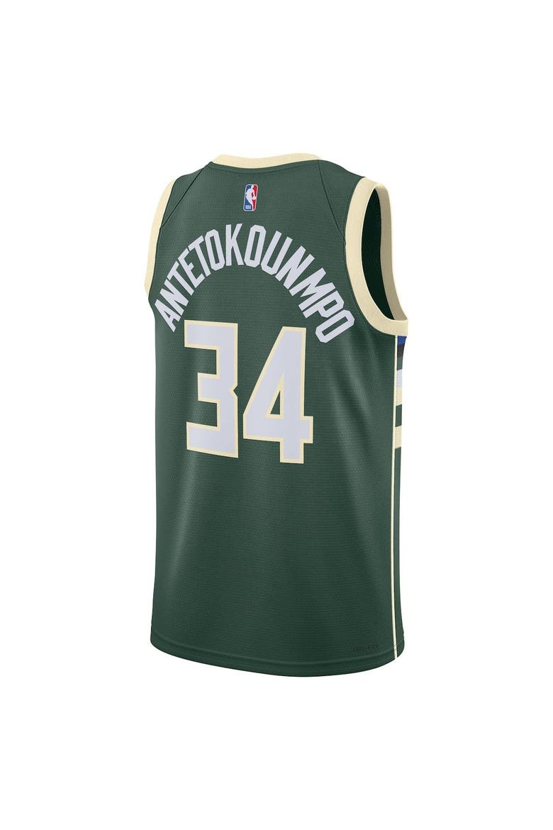 Unisex Nike Giannis Antetokounmpo Hunter Green Milwaukee Bucks Swingman Jersey - Icon Edition, Alternate, color, Hunter Green
