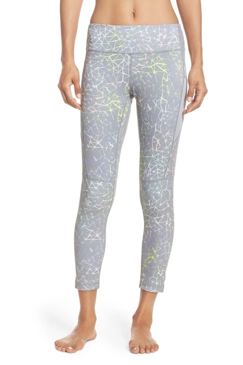 Mystique Crop Leggings, Main, color, GREY WOLF CONSTELLATION PRINT