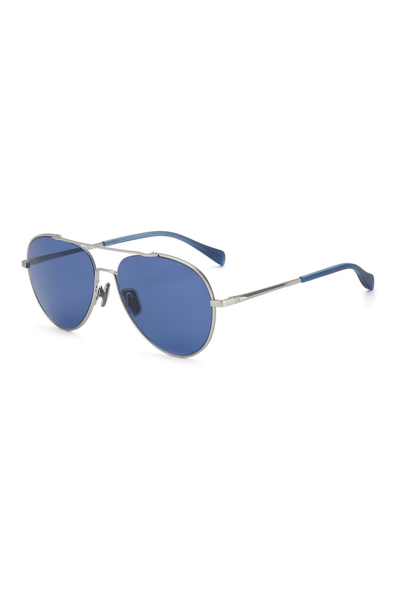 58mm Gradient Aviator Sunglasses, Alternate, color, GREY / BLUE
