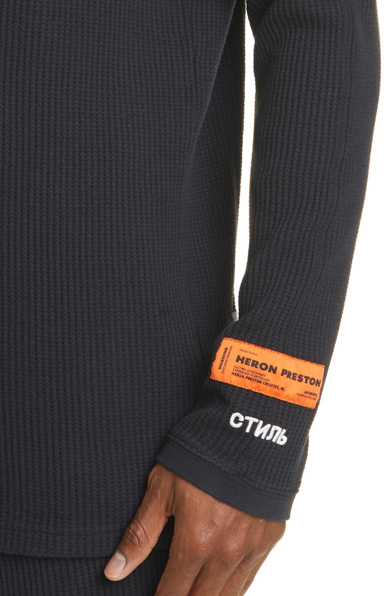 Heron Preston Bold Logo Organic Cotton Thermal T-Shirt, Alternate, color, 