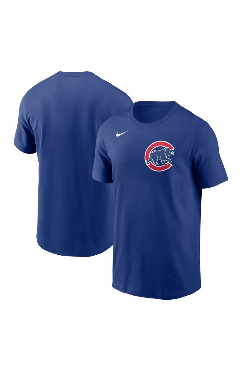 Nike Men's Nike Royal Chicago Cubs Fuse Wordmark T-Shirt, Main, color, Royal