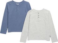 Splendid Kids' Assorted 2-Pack Long Sleeve Henley T-Shirts