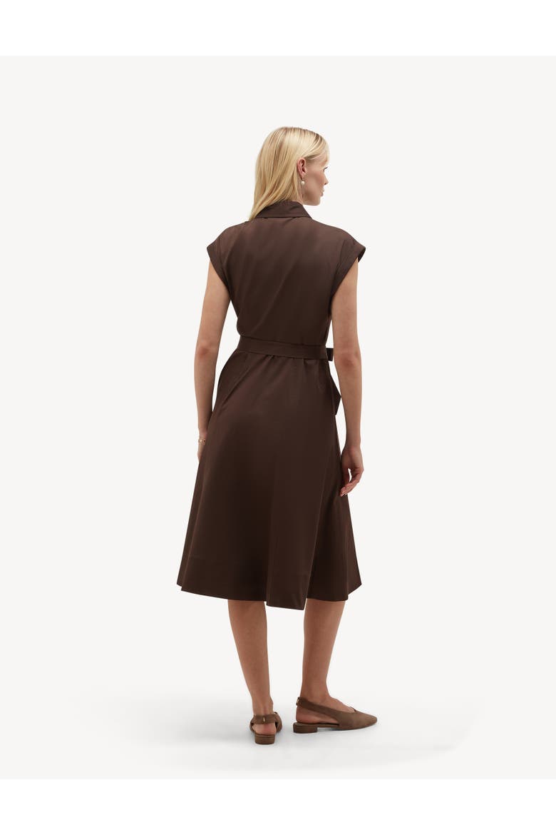 Kristen Belted Shirt Dress, Alternate, color, Alderbrown