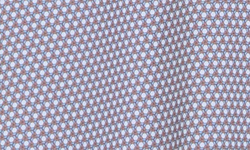 Construct Geometric Slim Fit Stretch Button-up Shirt In Purple