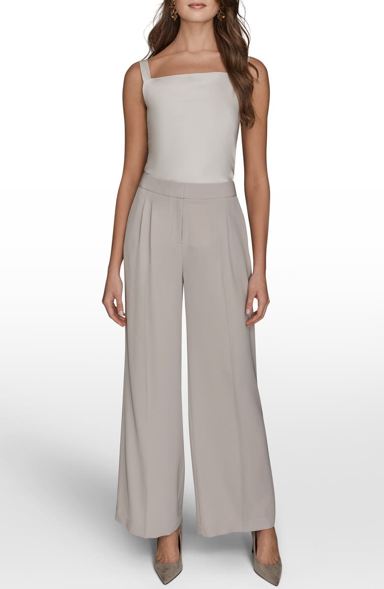 Donna Karan New York Pleated Wide Leg Pants, Alternate, color, Vapor