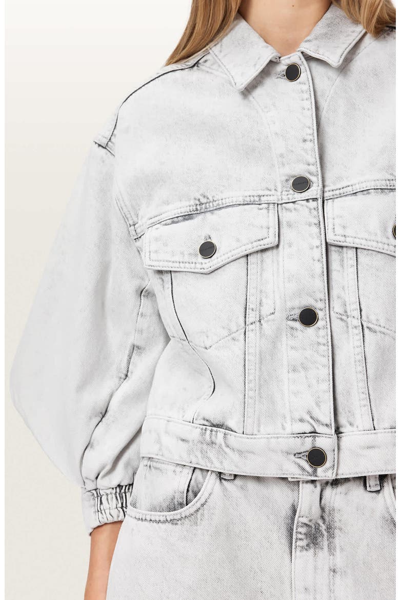 Luca Boxy Denim Jacket, Alternate, color, BLEACHED GREY