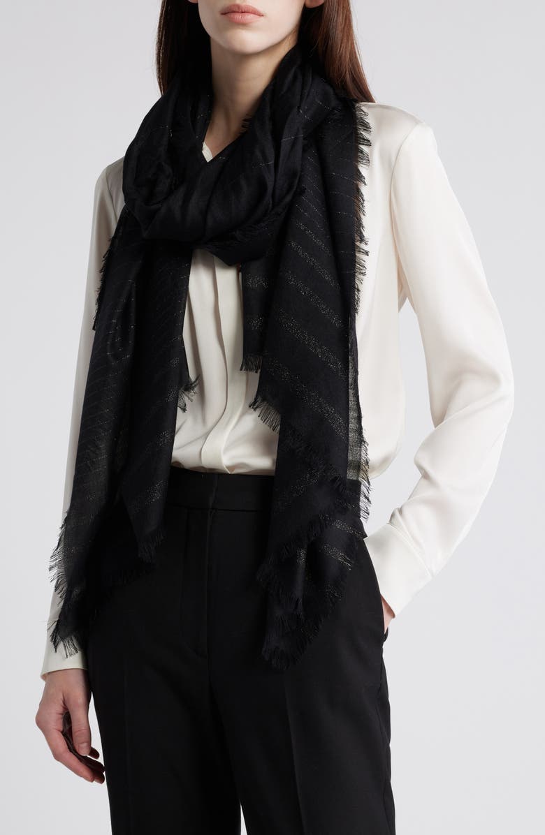 Nordstrom Cashmere & Silk Metallic Eyelash Scarf, Main, color, 