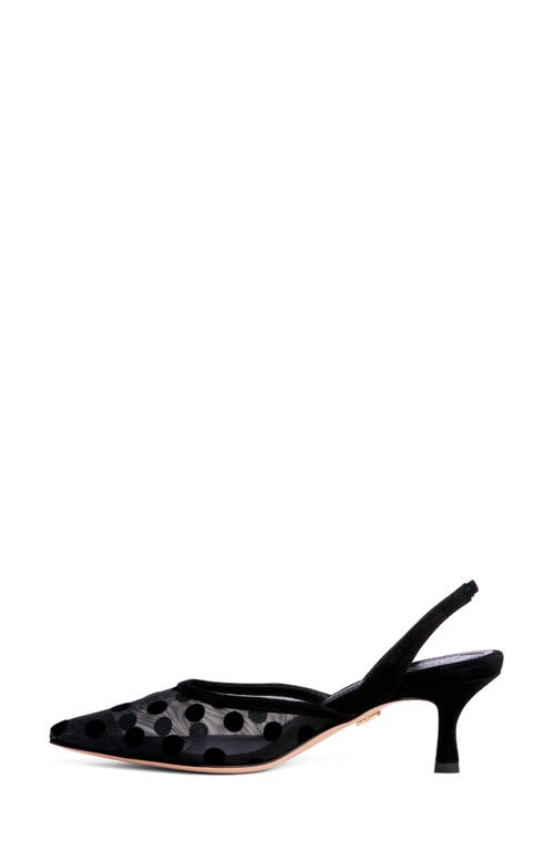 Beautiisoles Flores Slingback Kitten Heel Pump In Black