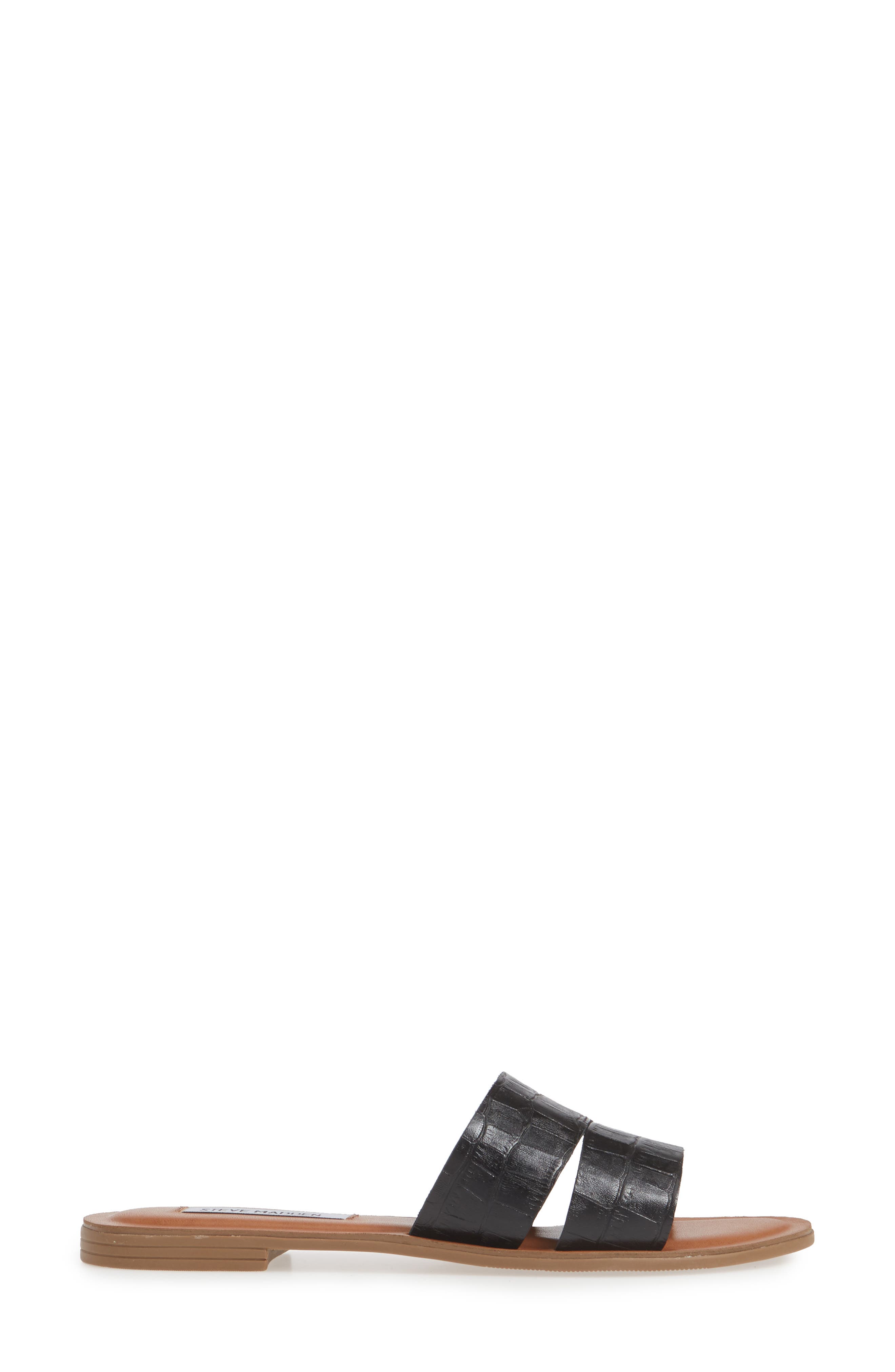 Alexandra Slide Sandal, Alternate, color, BLACK CROCO