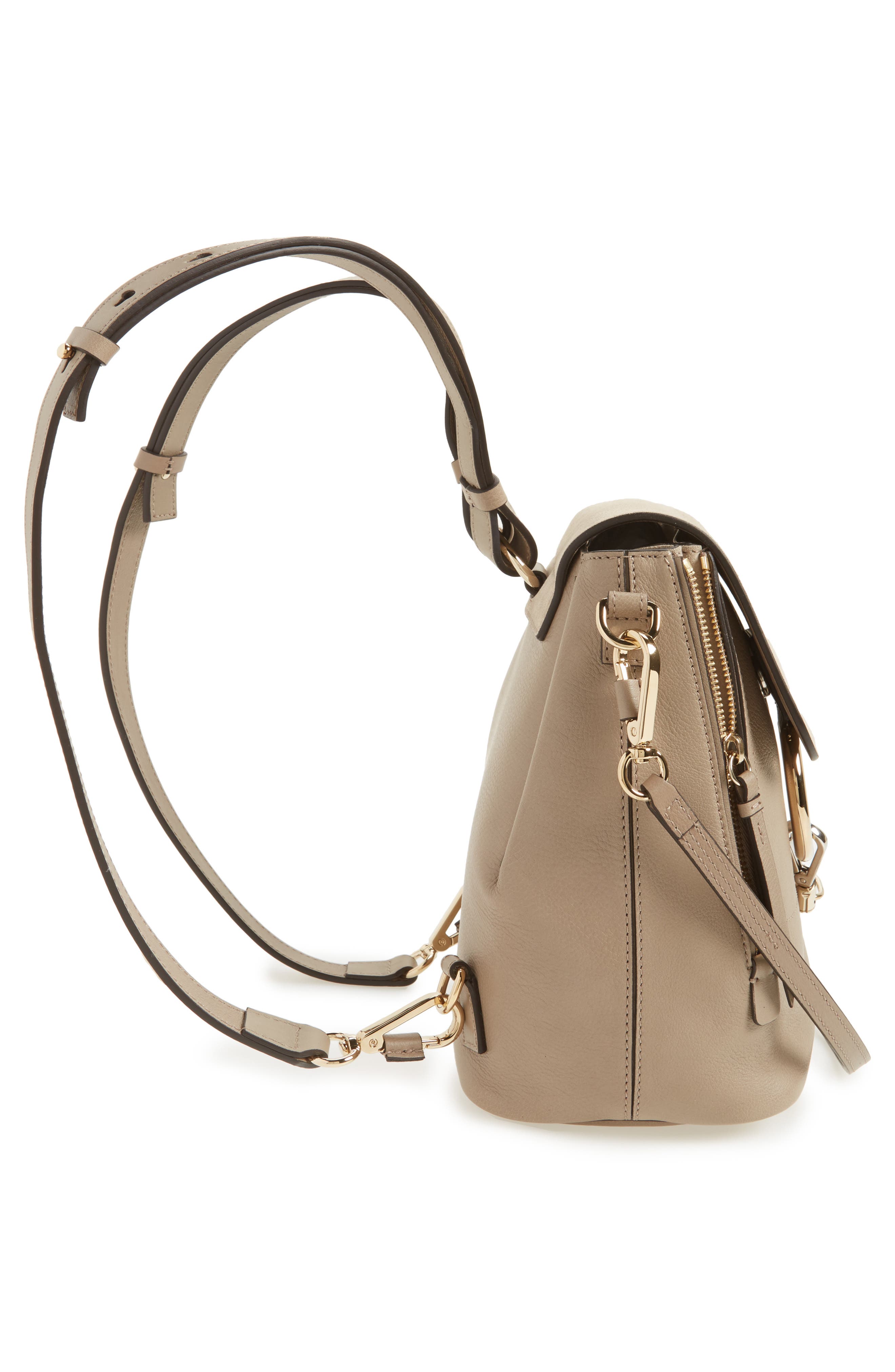Chloé Small Faye Suede & Leather Backpack, Alternate, color, 