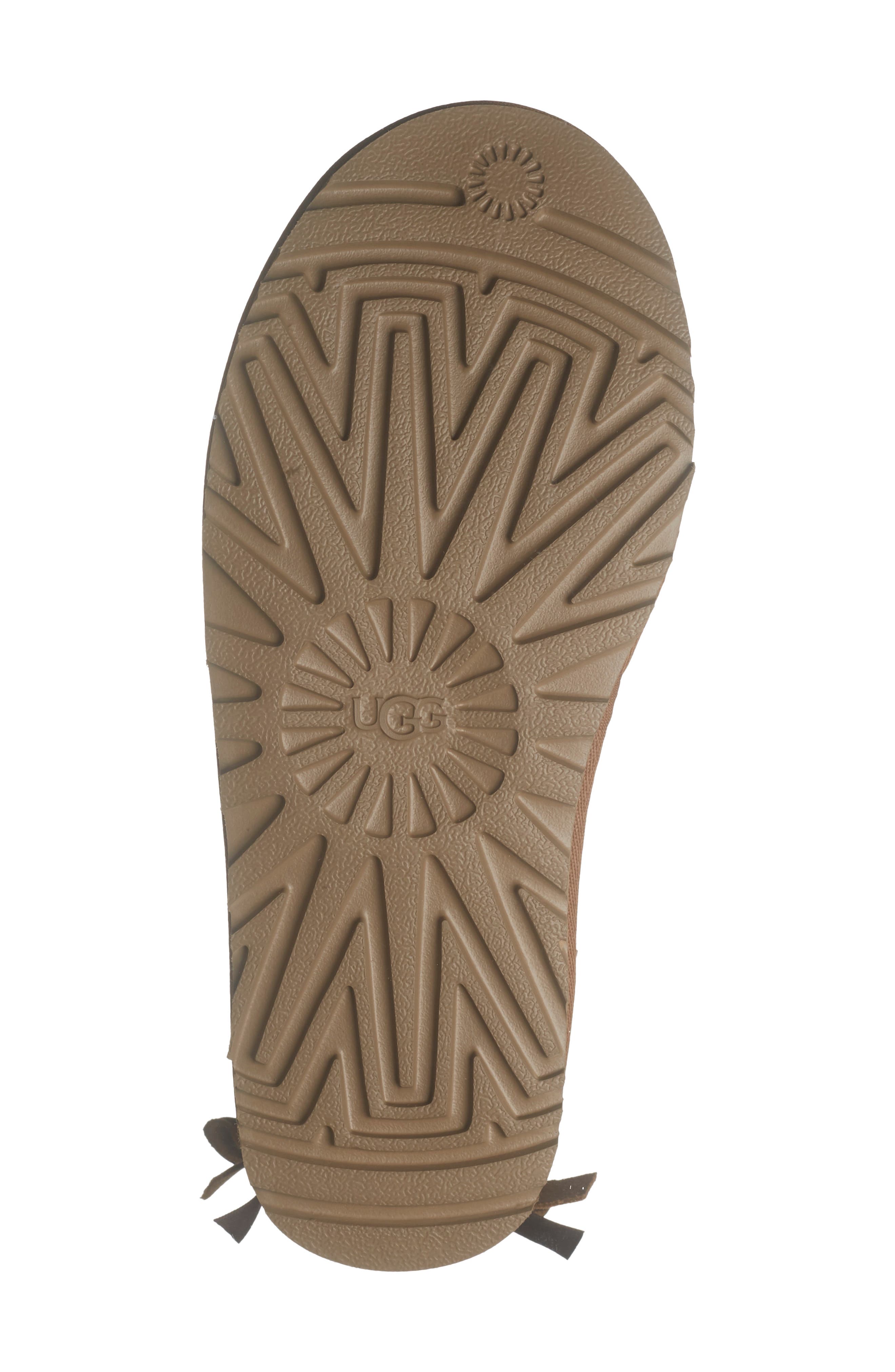 Mini Bailey Bow Faux Shearling Boot, Alternate, color, CHESTNUT