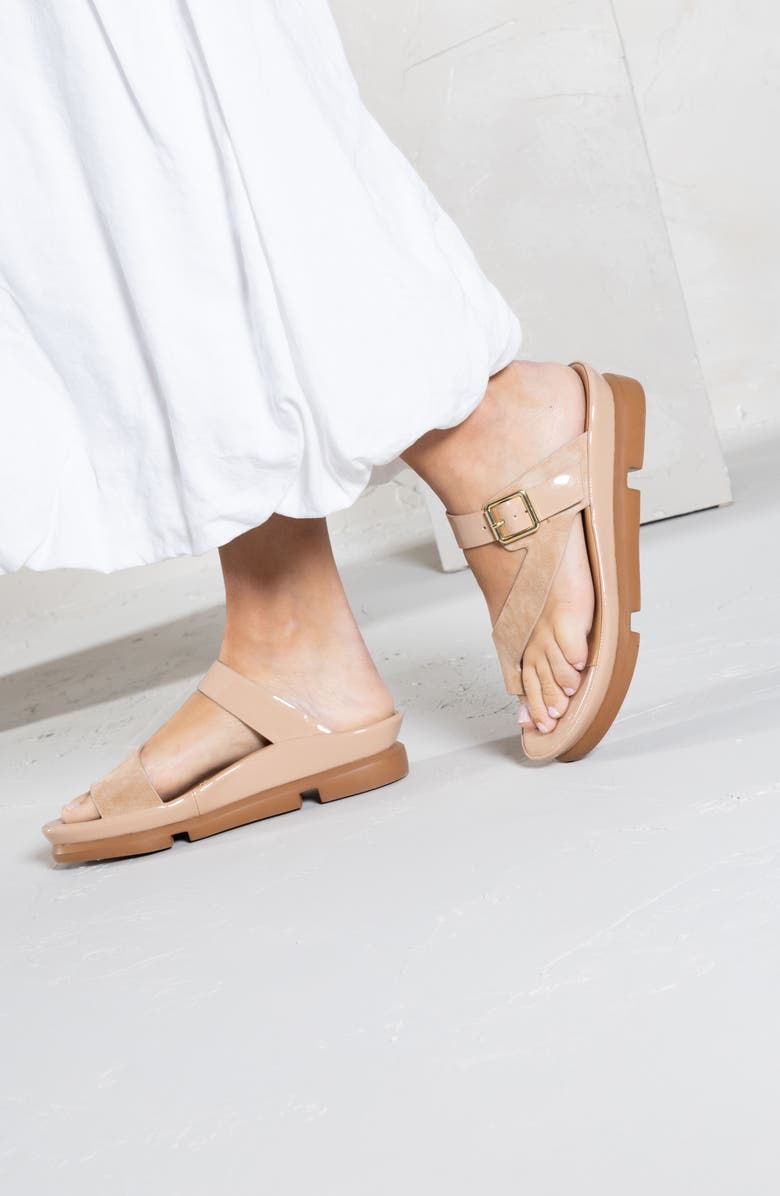 L'Amour des Pieds Alanza Toe Loop Sandal, Alternate, color, Nude