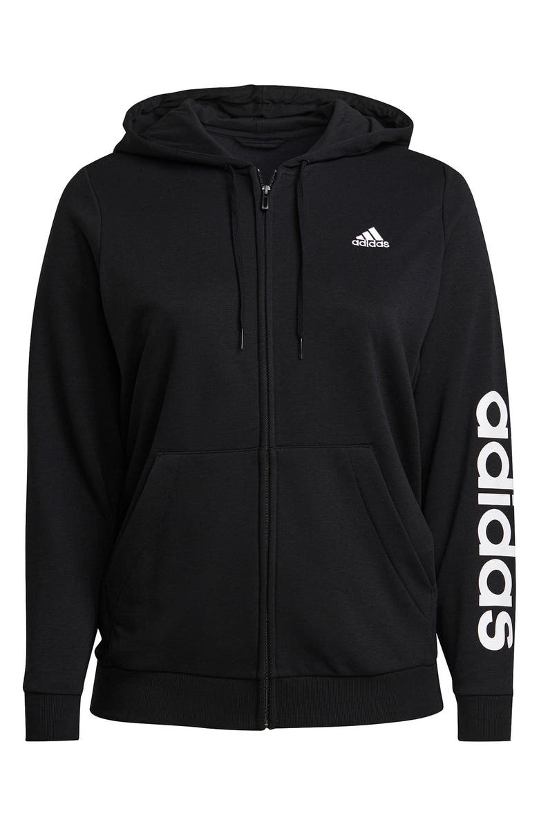 adidas Essentials Logo Full-Zip Hoodie, Alternate, color,