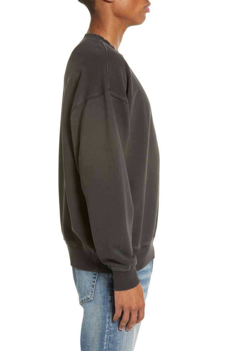 Core Oversize Crewneck Sweatshirt, Alternate, color, VINTAGE BLACK