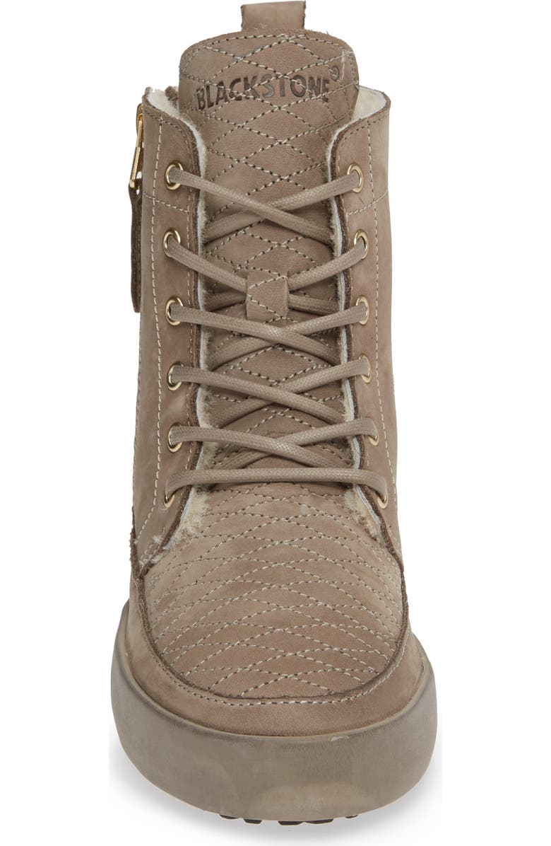 Blackstone QL64 High Top Sneaker with Genuine Shearling Lining, Alternate, color,