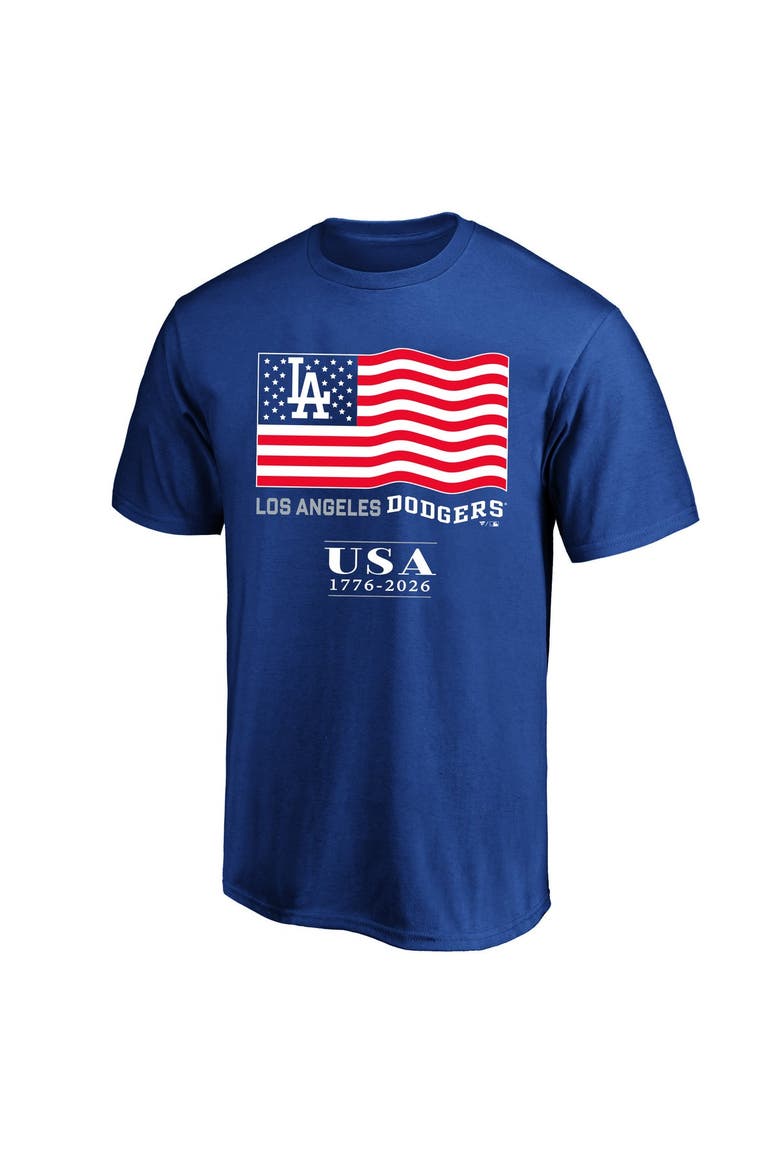 Men's Fanatics Royal Los Angeles Dodgers USA 1776-2026 Big & Tall T-Shirt, Main, color, Royal
