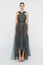 Theia Linda Halter Neck Gown