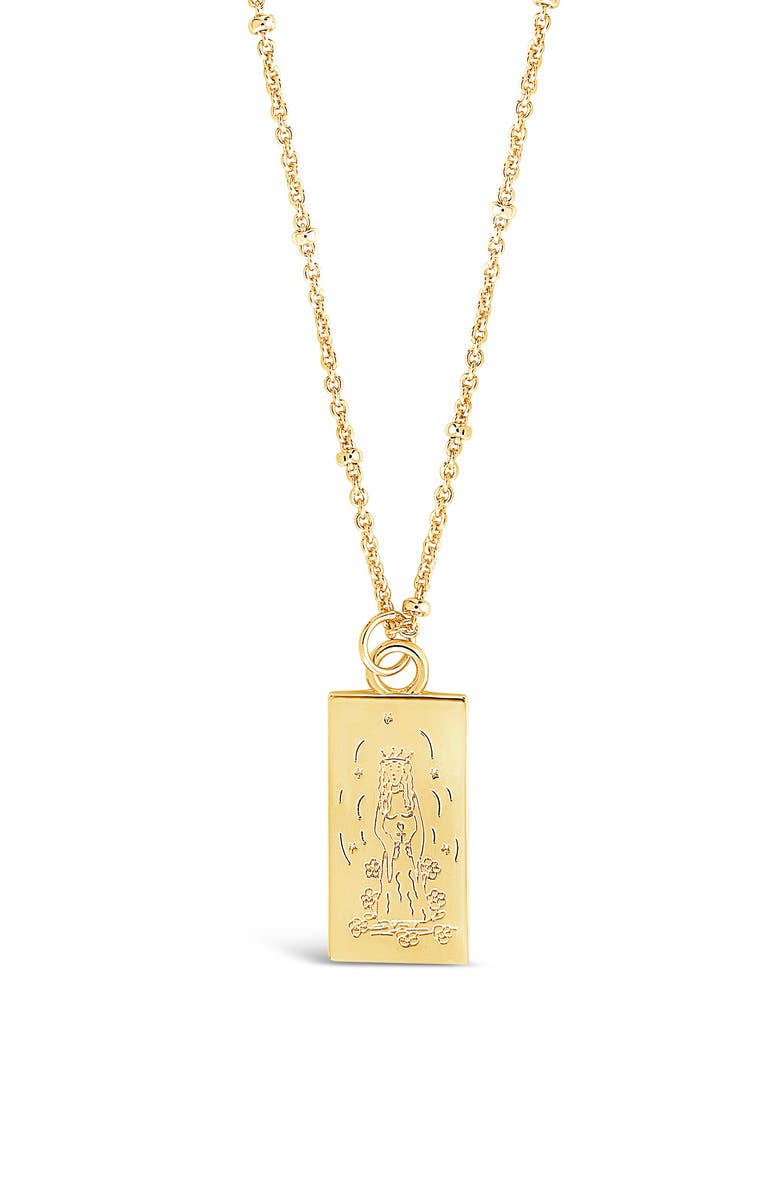 Sterling Forever The Empress Pendant Necklace, Main, color, Gold