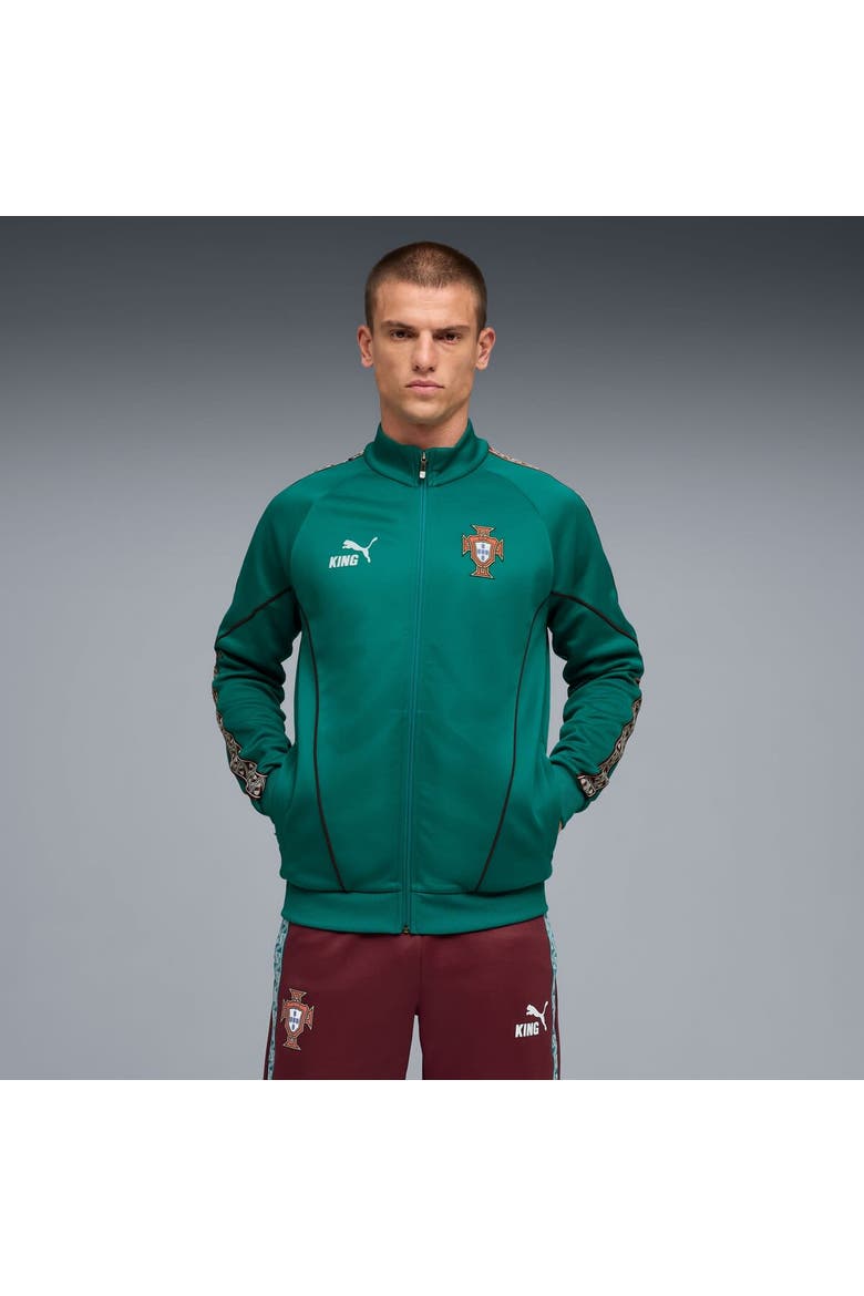 Men's Puma Green Portugal National Team King Anthem Full-Zip Jacket, Main, color, Green