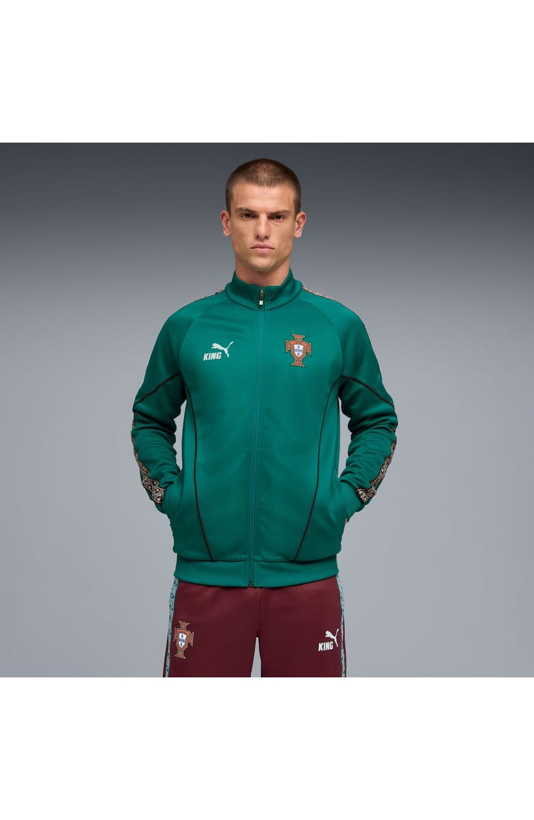 PUMA Men's Puma Green Portugal National Team King Anthem Full-Zip Jacket, Main, color, Green
