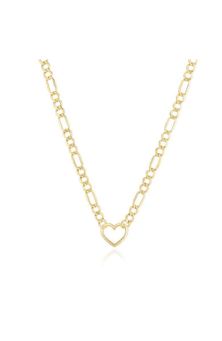 The Lovery Fine Jewelry Figaro Heart Necklace, Main, color, Yellow Gold