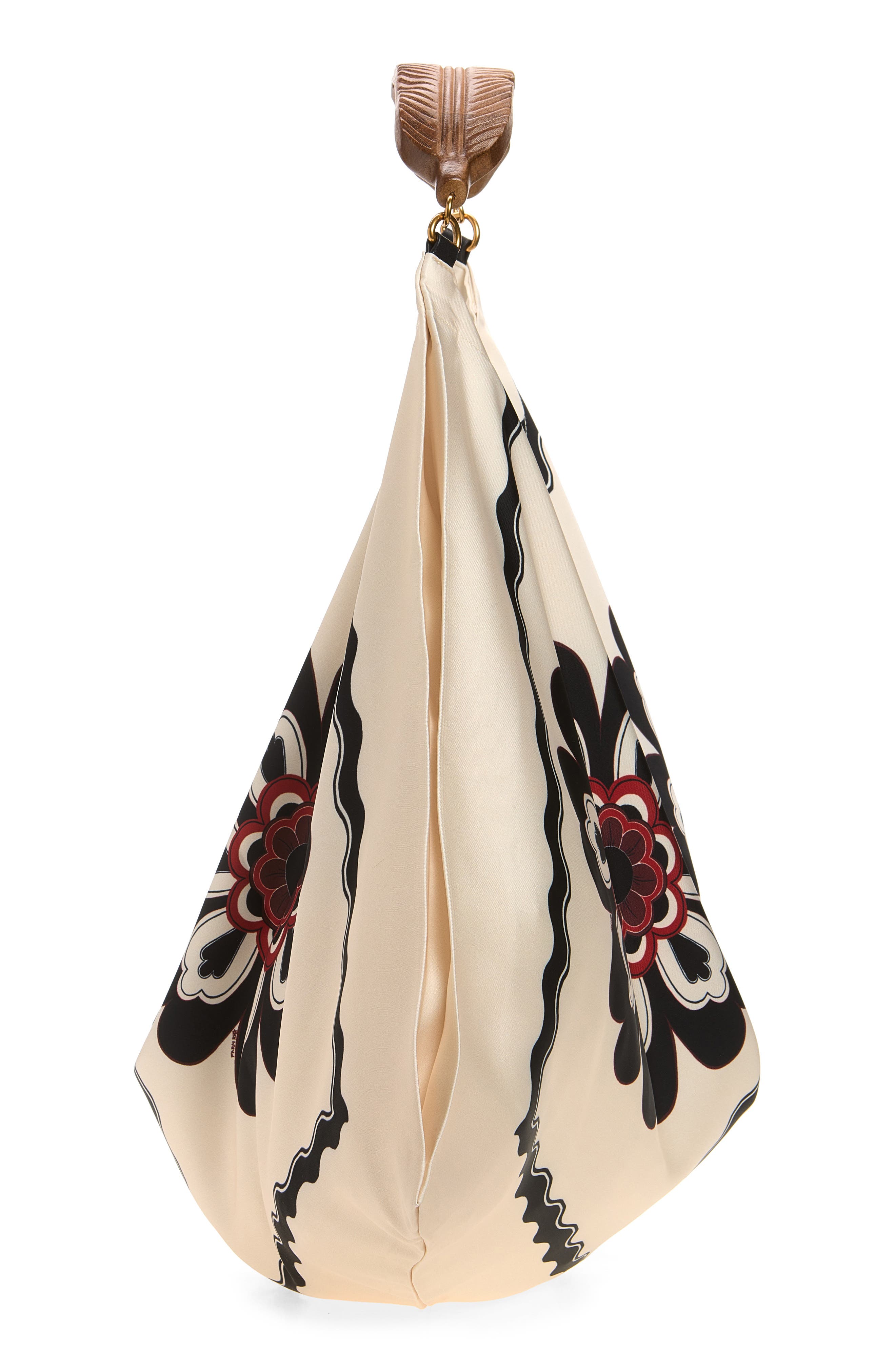 Medium Satin Scarf Bag, Alternate, color, FIORE LENO