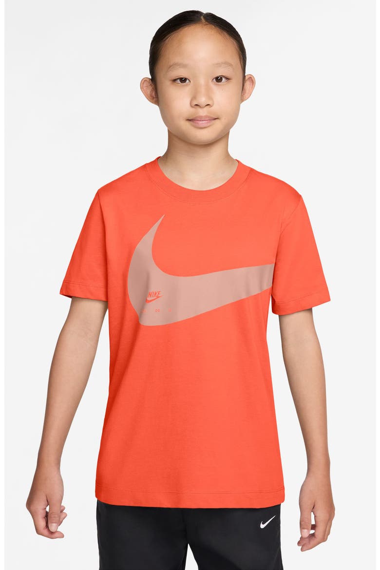 Kids' Sportswear Club Energy Cotton Graphic T-Shirt, Main, color, TURF ORANGE