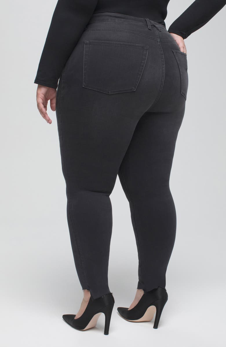 Good American Good High Waist Crop Skinny Jeans, Alternate, color,