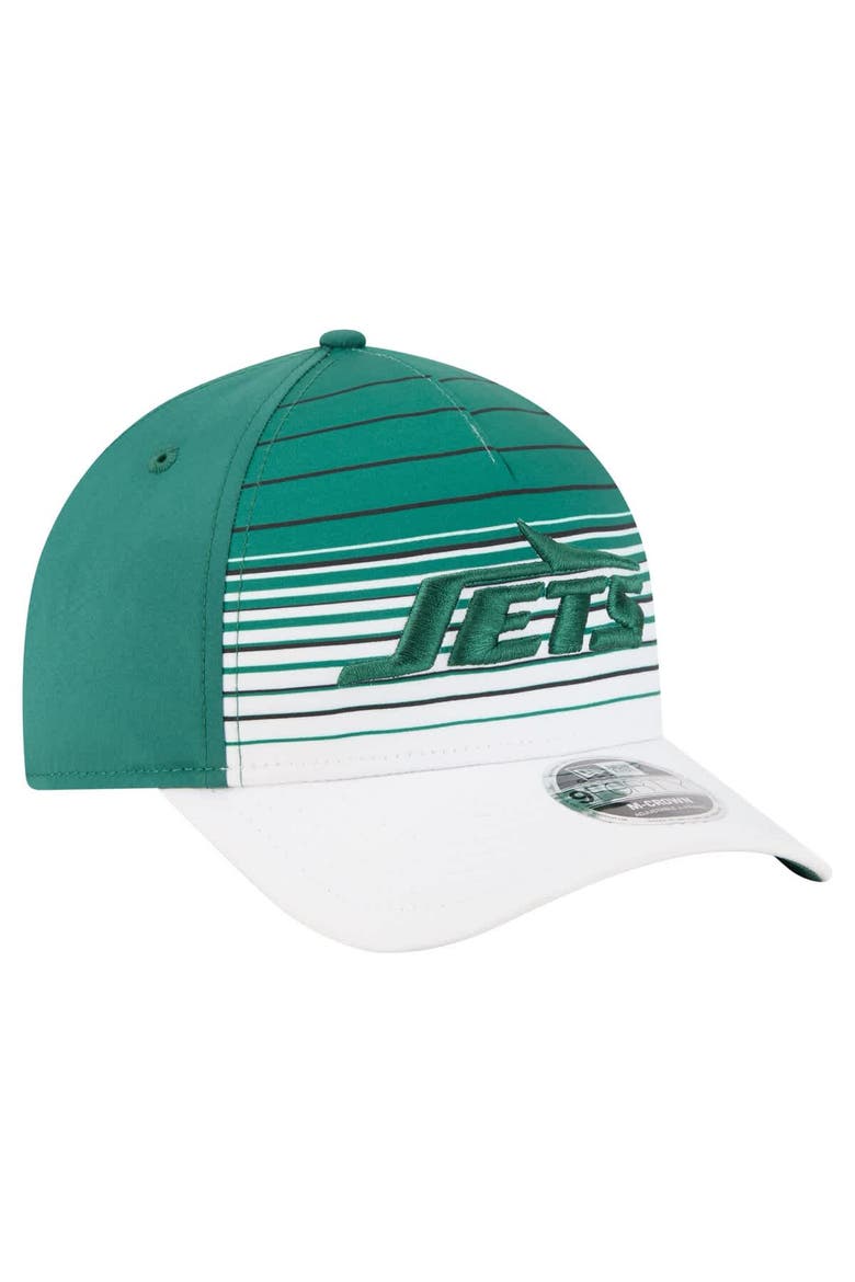 Men's New Era  White/Green New York Jets Adventure Gradient 9FORTY M-Crown A-Frame Adjustable Hat, Alternate, color, White